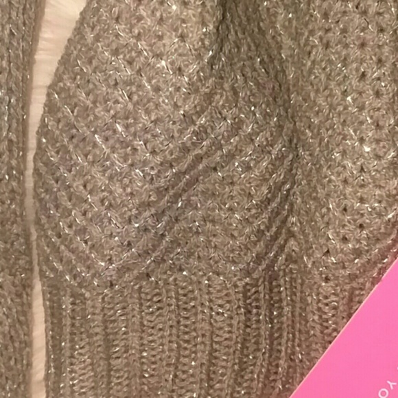 NWT ISAAC MIZRAHI Gray Knitted Glitz Eternity Scar - Picture 4 of 7